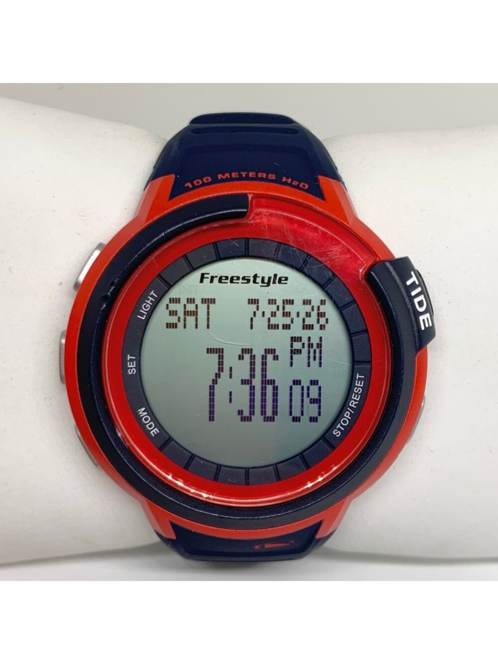 Freestyle Mens Watch 50mm Digital Mariner Sport Red blue tone A126-12 running